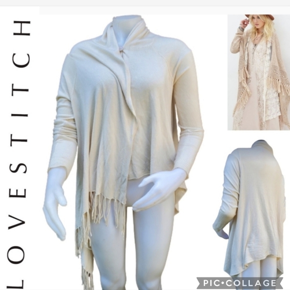 Love Stitch Sweaters - Love Stitch hi Lo shawl sweater S